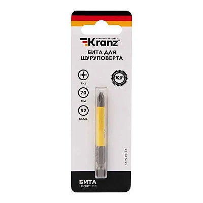Бита для шуруповерта PH2х70мм (уп.1шт) Kranz KR-92-0416-1 