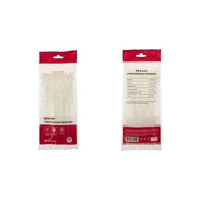 Хомут кабельный 3.6х200 нейл. бел. (уп.100шт) Rexant 07-0200 