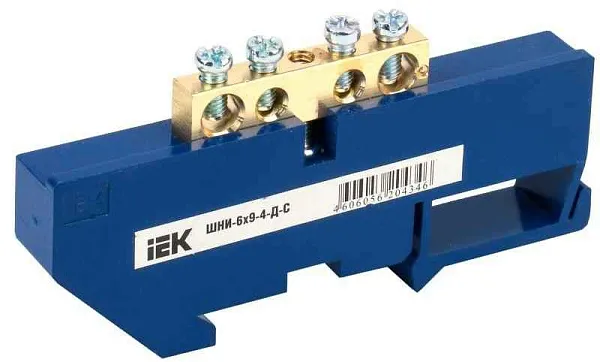 Шина нулевая на DIN-изол. ШНИ 6х9-4-Д-С IEK YNN10-69-4D-K07 