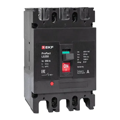 Выключатель автоматический LS250 25кА 3P 250А ProPact EKF mccb-250-25-3-250-ls 