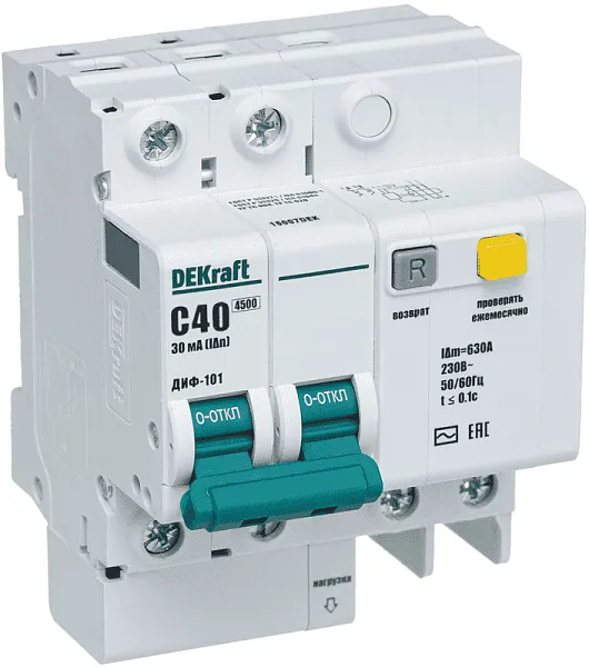 Авт.диф. 2п 40А 30мА  ДА-8 1P+N АС 4,5кА SHCET 