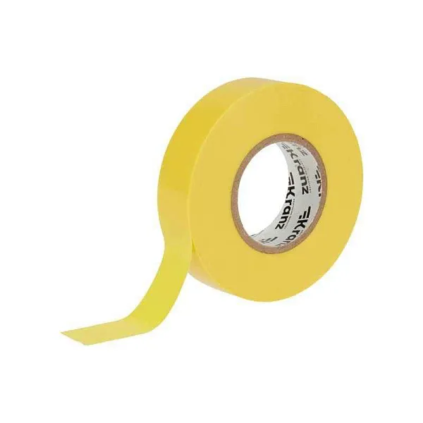 Изолента ПВХ профессиональная 0.18х19мм 20м желт. Kranz KR-09-2802 