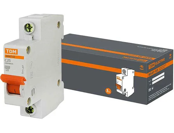 Автомат  1п 25А (C) (ВА 47- 63) TDM 