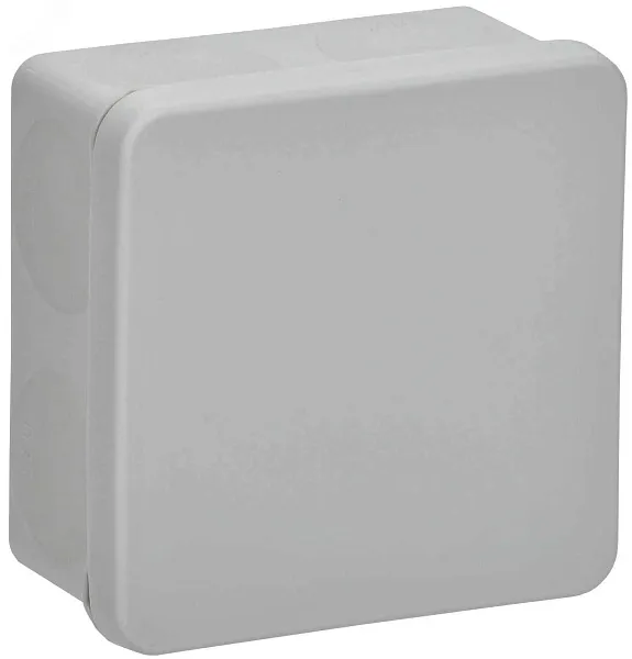 Коробка распаячная КМ42435  о/п 80x80x40мм IP67 8 вв серая  ИЭК