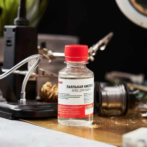 Флюс для пайки "паяльная кислота" 100мл (масленка) REXANT 09-3611 