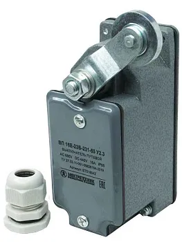 Выключатель путевой ВП 16Е-23Б-231-55 У2.3 1НО+1НЗ IP55 рычаг с роликом с сальником ход вправо самовозврат Электротехник ET518042