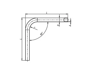 Поворот 90 градусов из оцинкованной стали 16х1 мм ГОФРОМАТИК