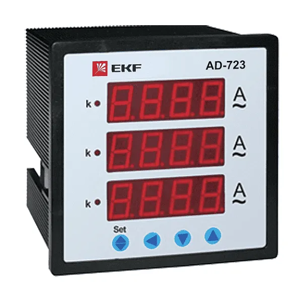 Амперметр цифровой AD-723 3ф на панель 72х72 EKF ad-723 