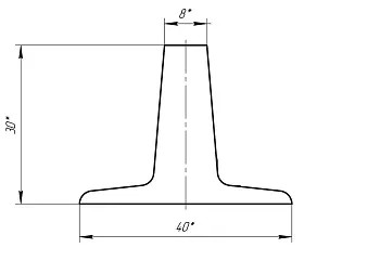 Профиль резиновый неармированный ТВ30