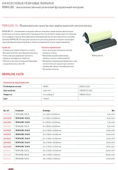 Резина Remaline 70 HR/CN 10х2000x10 000 мм