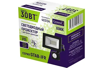 Прож. ЛЕД  30Вт (датчик движ.) GTAB-30BT-IP65-6500-IFR General 403134