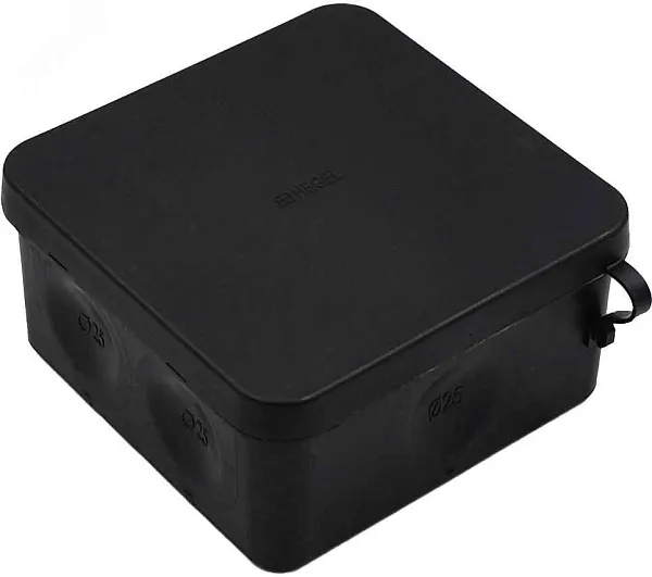 Коробка расп. о/п 100x100x50  IP66 противопожарная (огнестойкая), черный HEGEL  КРП2404-08 (18шт/уп)