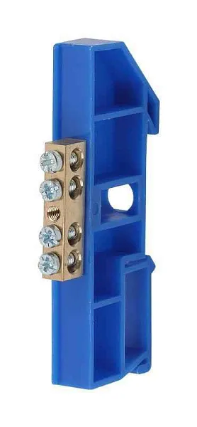 Шина N "ноль" на DIN-изол. ШНИ-6х9-4-Д NO-222-43 син. ЭРА Б0033424 