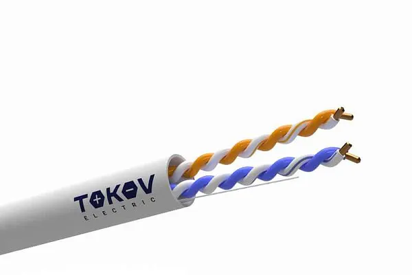 Кабель витая пара U/UTP 2х2х24AWG кат.5E PVC TOKOV ELECTRIC TKE-C06-U22-5E-305-PVC