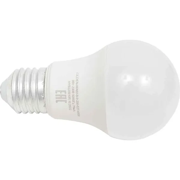 Лампа ЛЕД  E27  9Вт 6,5К GLDEN-WA60-B-9-230-E27-6500  Gеnеral