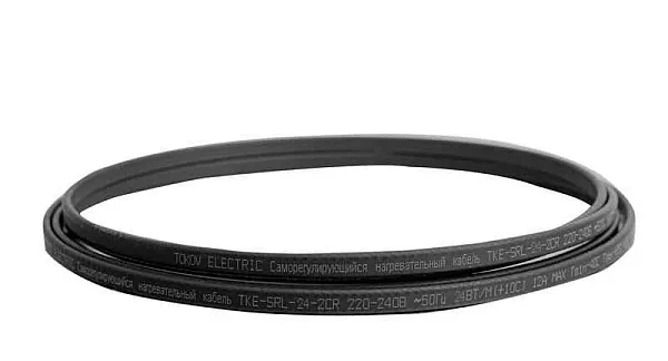 Кабель нагревательный саморег. 24Вт/м с экраном 16 AWG термопласт Ex TOKOV ELECTRIC TKE-SRL-24-2CR 