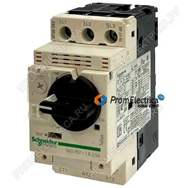 GV2P07 АВТ. ВЫКЛ С КОМБ. РАСЦЕП. 1,6-2,5А 