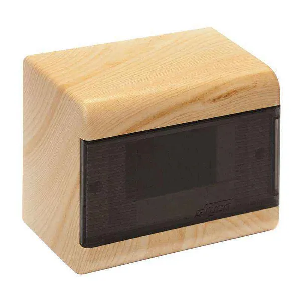 Щиток ОП Тусо 6мод. с прозр. двер. 160х132х93мм IP40 сосна на светл. основе Рувинил 68026-27М 