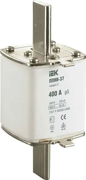 Вставка плавкая ППНИ-37 400А габарит 2 IEK DPP40-400 