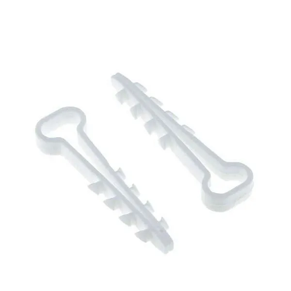 Дюбель-хомут d6х14мм для плоского кабеля полипропилен бел. (уп.50шт) EKF plc-cd-6x14w 