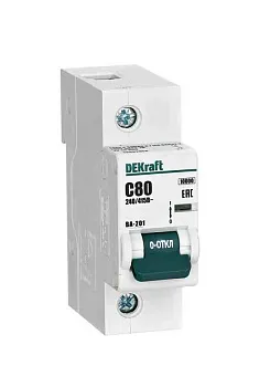 Выключатель автоматический модульный 1п C 80А 10кА ВА-201 DEKraft 13002DEK DEKraft