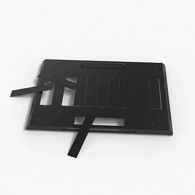 Шкаф напольный TTB-4268-AS 19дюйм 42U 2055х600х800мм передн. стеклян. дверь со стальными перфорир. боковинами; задн. дверь сплошная ручка с замком крыша нового типа RAL 9004 черн. Hyperline 392682 