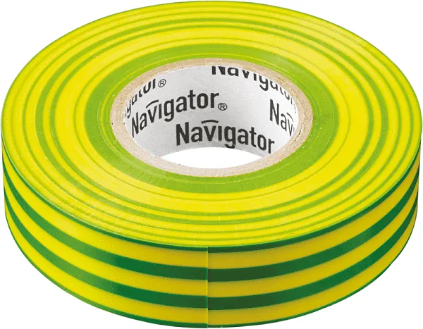 Изолента ПВХ 15мм (рул.20м) жел/зел. NIT-B15-20/YG Navigator 71108 