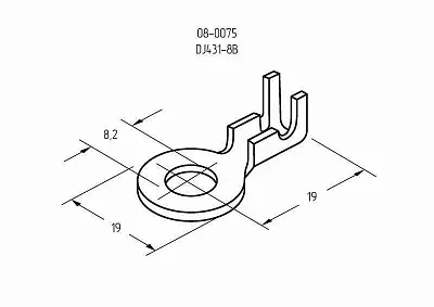 Наконечник кольцевой d8.2мм 1-1.5кв.мм НК 8-1.0-1.5 Rexant 08-0075 