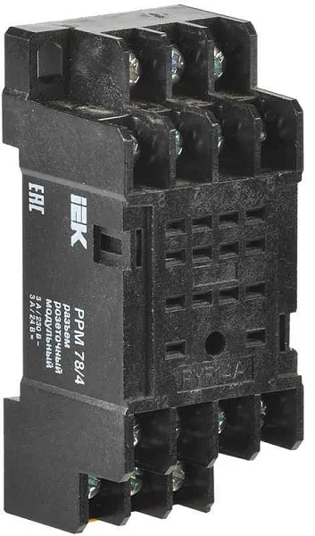 Разъем модульный РРМ78/4(PYF14A) для РЭК78/4(MY4) IEK RRP20D-RRM-4 