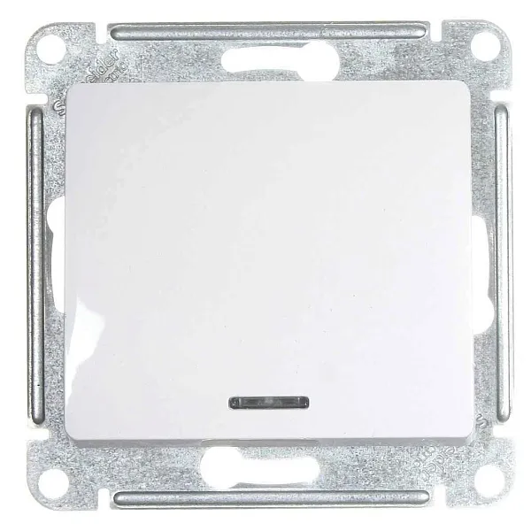ШЭ Глосса Выкл. 1кл. с/у с инд. 10А (белый, б/рамки) GSL000113 (20шт/уп)