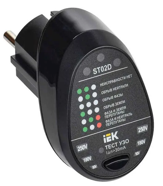 Тестер розеток ST02D ARMA2L 5 IEK A2L5-ST14-02 