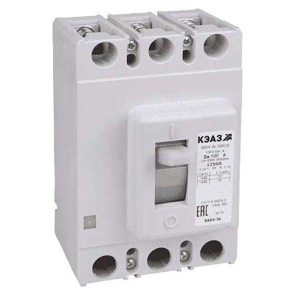 Выключатель автоматический 320А 3200Im ВА04-36-340010 УХЛ3 690В AC КЭАЗ 107556 
