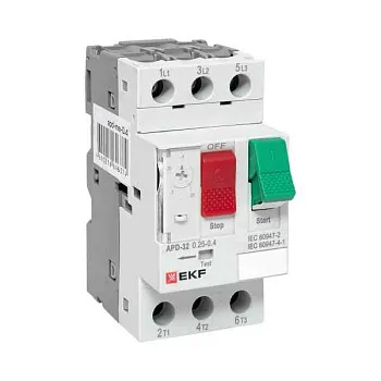 Выключатель автоматический для защиты двигателя АПД-32 0.25-0.4А EKF apd-me-0.4