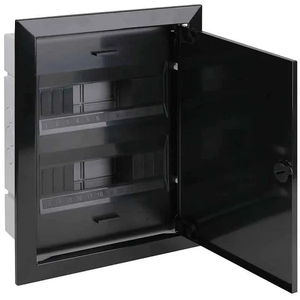 Щиток СП Тусо 24мод. с метал. двер. 430х325х103мм черн. Ruvinil 68124МЧ 