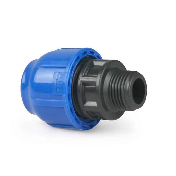 Муфта компрессионная наружн. резьба PN16 d25х3/4дюйм для ПЭ труб RTP 11504 