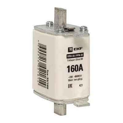 Вставка плавкая ППН-33 160/160А габарит 00 PROxima EKF fus-33/160 