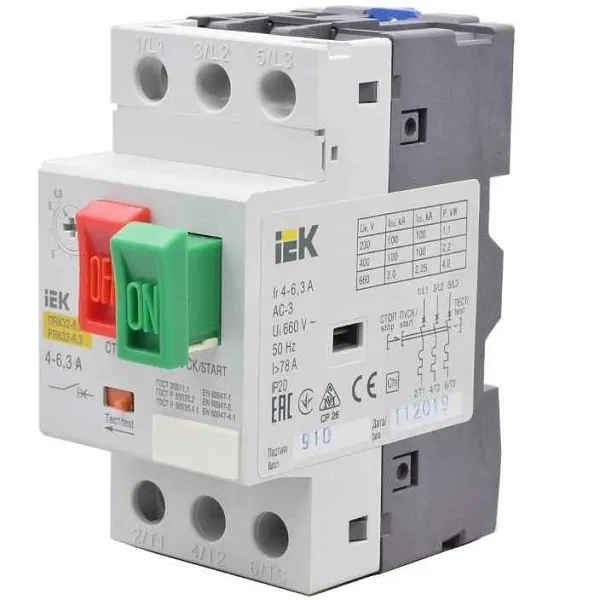Пускатель ПРК32  4-6,3А (A6 GV2P) ИЭК ARMAT