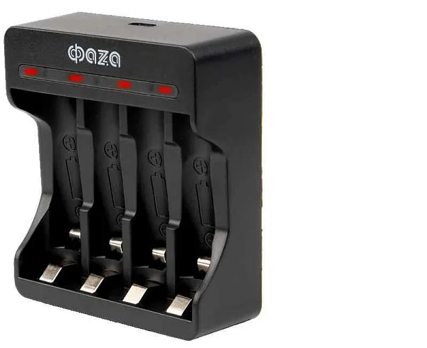 Устройство зарядное B-95USB Ni-Cd/Ni-MH (4хAA/4хAAA/1х9В "Крона") индикатор зарядки питание от USB кабель MicroUSB-USB в компл. ФАZА 5038899 